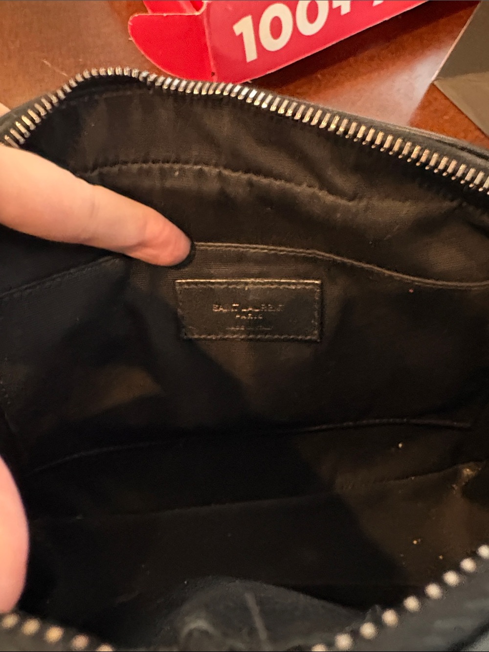 Saint Laurent Black Chevron Quilted Camera Bag with Tassel Accent - Picture 3 of 3